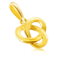 Zlatý 9K přívěsek - trojcípý keltský uzel s plochým lesklým povrchem
