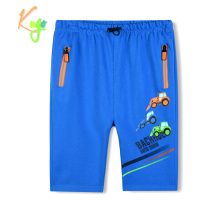 Chlapecké 3/4 tepláky - KUGO TM8235, modrá/ oranžové zipy Barva: Modrá