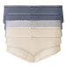 esmara® Dámské krajkové kalhotky, 5 kusů (modrá/šedá/béžová)