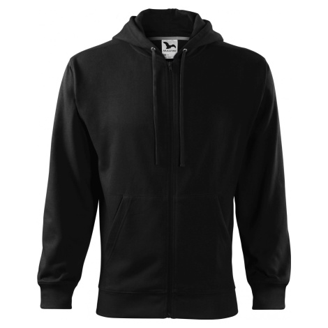 MALFINI® Pánská celopropínací mikina s kapucí Trendy Zipper, Černá