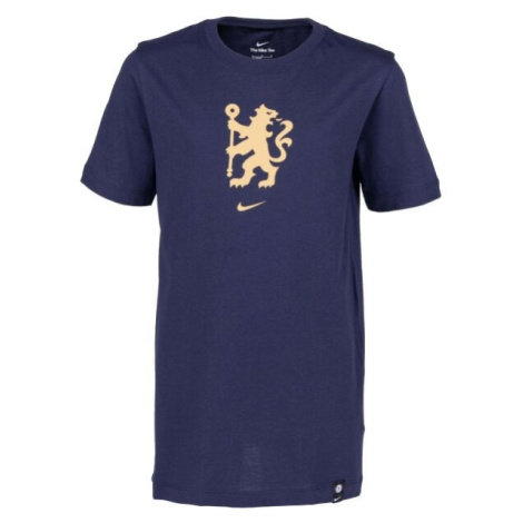 Nike CHELSEA FC VOICE Chlapecké tričko, tmavě modrá, velikost