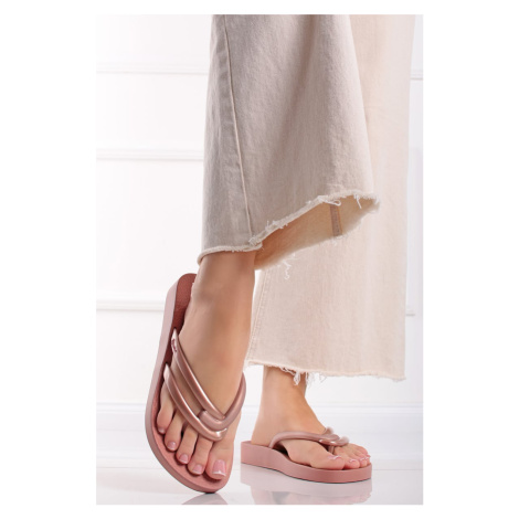 Růžovovozlaté gumové pantofle Comfy Ipanema