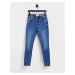 Pull&Bear carrot jeans in mid wash blue