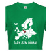 Pánské triko pro cestovatele Tady jsem doma - s mapou Evropy