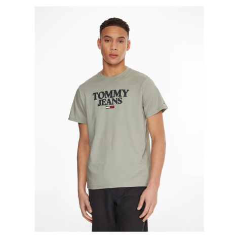 Tommy Jeans pánské zelené tričko Tommy Hilfiger