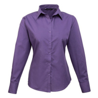 Premier Workwear Dámská košile s dlouhým rukávem PR300 Purple -ca. Pantone 269
