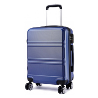 Konofactory Tmavě modrý odolný skořepinový cestovní kufr 