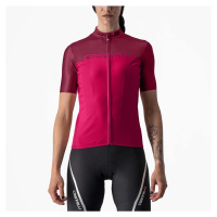 CASTELLI Cyklistický dres s krátkým rukávem - VELOCISSIMA LADY - červená/růžová