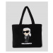 Plážová taška karl lagerfeld k/ikonik 2.0 beach terry tote černá