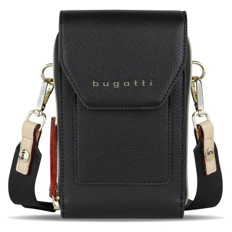 Dámská kožená kabelka na telefon a doklady Bugatti Aldea - černá