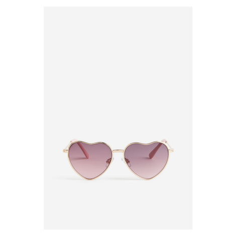 H & M - Sluneční brýle v srdíčkovém tvaru - hnědá H&M