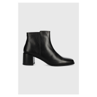 Kožené kotníkové boty Vagabond Shoemakers STINA dámské, černá barva, na podpatku, 5609.001.20