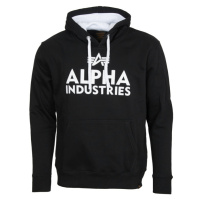 Alpha Industries Mikina Foam Print Hoody černá | bílá
