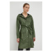 Nepromokavá bunda Rains 18130 Curve Jacket dámská, zelená barva, přechodná
