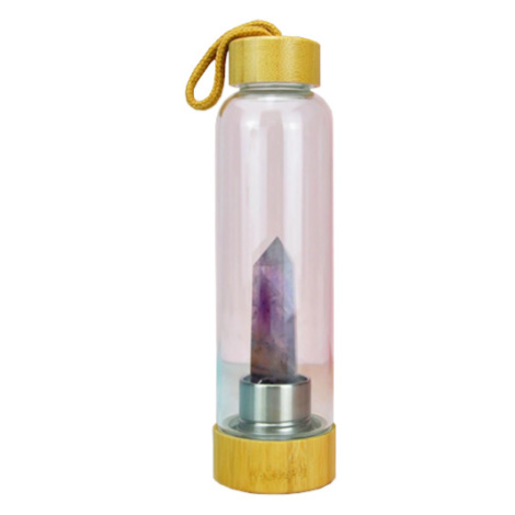 Křišťálová láhev na vodu Ametystový krystal 500 ml