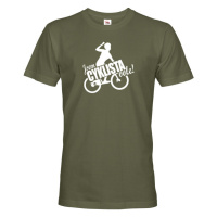 Pánské vtipné cyklistické tričko Jsem cyklista vole!