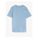 Tričko ke krku, úzký střih, z čisté bavlny Marks & Spencer modrá