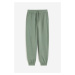 H & M - Kalhoty jogger's vysokým pasem - zelená