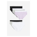 H & M - Balení: 5 bavlněných kalhotek - fialová