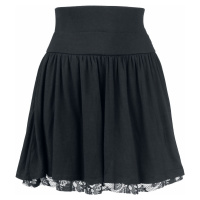 Rotterdamned Floral Lace Skirt Sukně černá