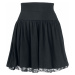 Rotterdamned Floral Lace Skirt Sukně černá