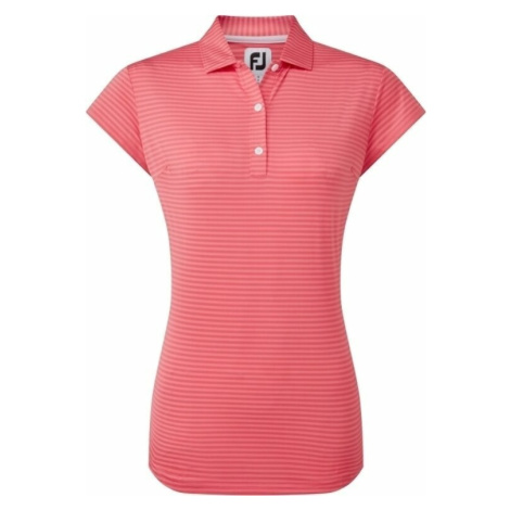 Footjoy Tonal Stripe Lisle Bright Coral Polo košile