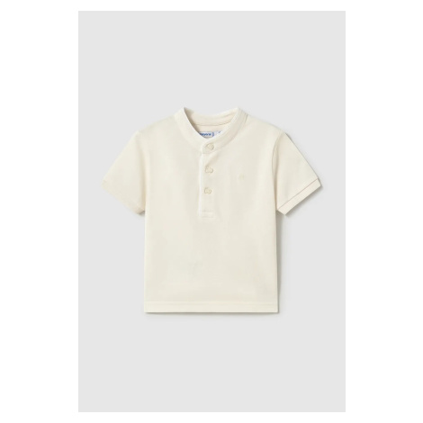 Dětské polo tričko Mayoral béžová barva, 1107