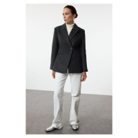 Trendyol Anthracite Cashmere Fitted Blazer Jacket