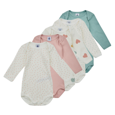 Petit Bateau BODY US ML TRICOEUR PACK X5 ruznobarevne