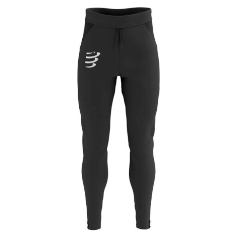 Compressport HURRICANE WINDPROOF Pánské větruodolné běžecké kalhoty, černá, velikost
