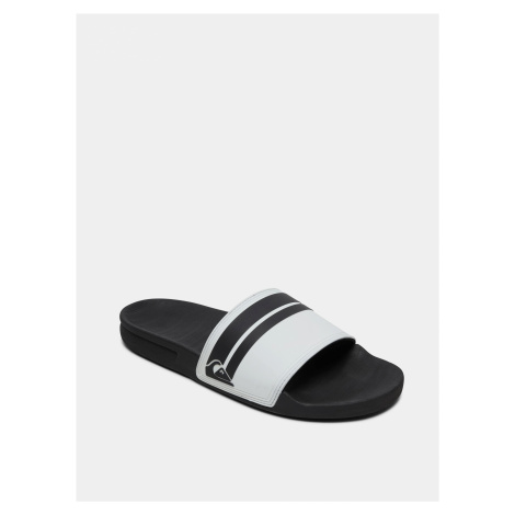 Bílo-černé pánské pantofle Quiksilver Rivi Slide