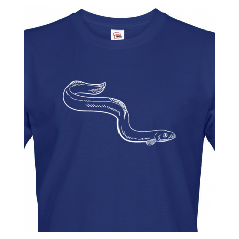 Pánské tričko s rybářským potiskem s motivem úhoře BezvaTriko