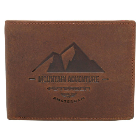 Pánská kožená peněženka Peterson PTN N992-BE-MOUNTAIN hnědá
