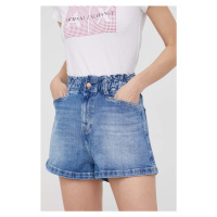 Džínové šortky Pepe Jeans Reese Short dámské, hladké, high waist