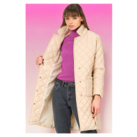 Z6722 DEWBERRY WOMEN'S TOPPER-PLAIN BEIGE