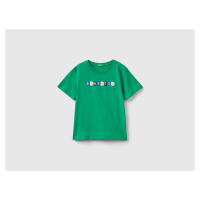 Benetton, T-shirt With Print In 100% Organic Cotton