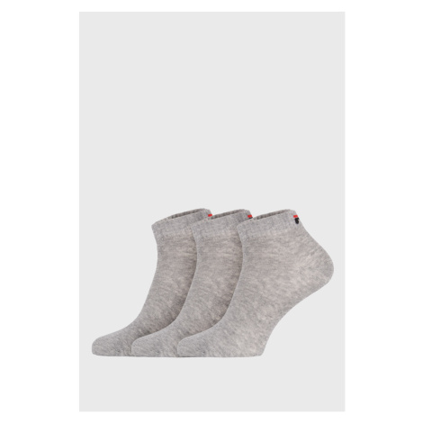 3 PACK šedých nízkých ponožek 43-46 FILA