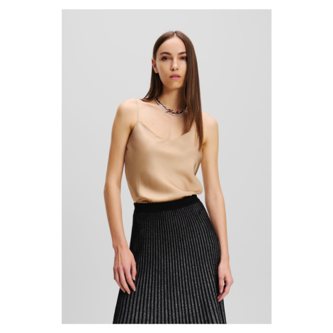 Halenka karl lagerfeld silky camisole light beige