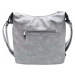 Moderní světle šedý kabelko-batoh z eko kůže