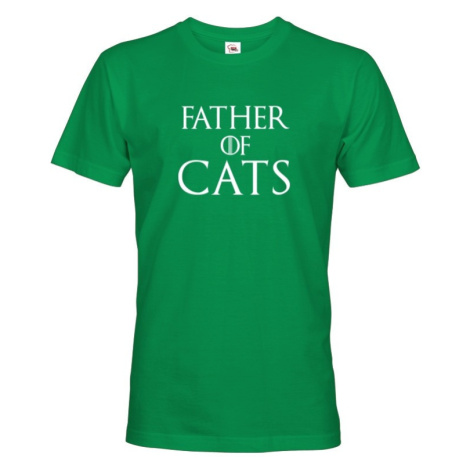 Pánské tričko s potiskem Father of cats - tričko pro milovníky koček BezvaTriko
