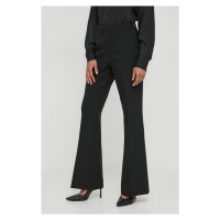 Kalhoty Calvin Klein dámské, černá barva, zvony, high waist, K20K206460