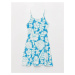 LC Waikiki Girl's U-Neck Patterned Strapless Dress