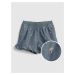 Modré holčičí dětské kraťasy chambray ruffle pull-on shorts