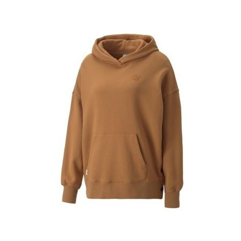 Puma Infuse Oversized Hoodie Hnědá