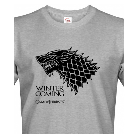 Pánské tričko Winter is Coming -  motiv ze seriálu Games of Thrones BezvaTriko