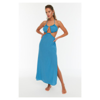 Trendyol Turquoise Cut-Out Detailed Beach Dress