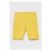 Dětské legíny United Colors of Benetton žlutá barva, hladké