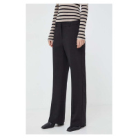 Kalhoty Herskind Jackmann dámské, černá barva, jednoduché, high waist, 5008519