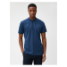 Koton Large Collar T-Shirt, Slim Fit T-shirt with Buttons and Short Sleeves.