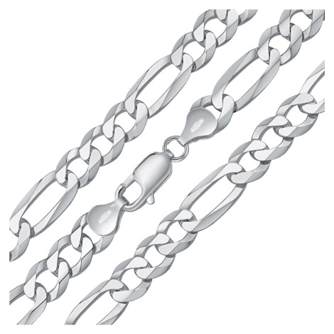 Stříbrný masivní řetěz Figaro pro muže 9 mm varianta 45 cm Silvego